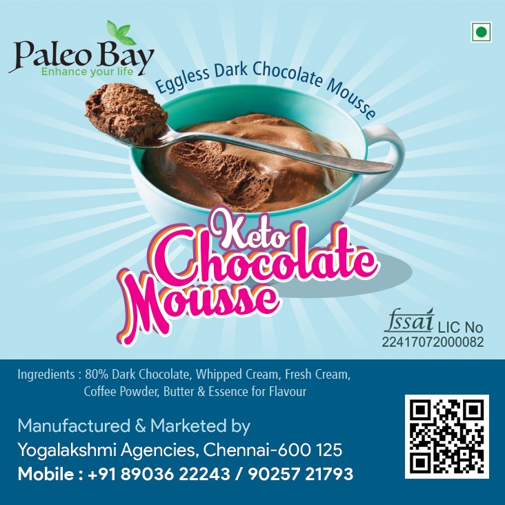 Eggless dark chocolate moussie
