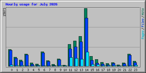 Hourly usage for July 2026